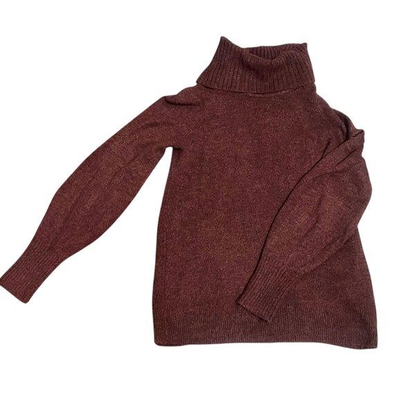 Banana Republic Sweater Womens Size S Purple Red Heathered Turtleneck - Picture 1 of 3